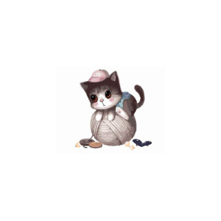 Картина за номерами. Brushme "Маленьке кошеня з клубком" GX8400 - Інтернет-магазин спільних покупок ToGether
