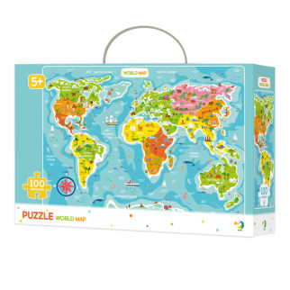 Дитячий пазл "Карта Світу" англійська версія DoDo 300123, 100 деталей - Інтернет-магазин спільних покупок ToGether