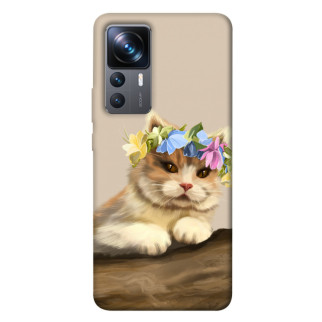Чохол itsPrint Cat in flowers для Xiaomi 12T / 12T Pro - Інтернет-магазин спільних покупок ToGether