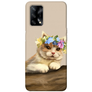 Чохол itsPrint Cat in flowers для Oppo A74 4G - Інтернет-магазин спільних покупок ToGether
