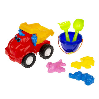 Іграшковий самоскид "Смайл" №3 0145 з набором для пісочниці (Червоний) - Інтернет-магазин спільних покупок ToGether