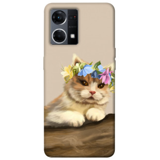 Чохол itsPrint Cat in flowers для Oppo Reno 7 4G - Інтернет-магазин спільних покупок ToGether