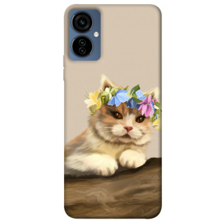 Чохол itsPrint Cat in flowers для TECNO Camon 19 Neo - Інтернет-магазин спільних покупок ToGether