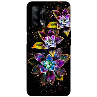Чохол itsPrint Flowers on black для Oppo A74 4G - Інтернет-магазин спільних покупок ToGether