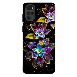 Чохол itsPrint Flowers on black для Motorola Moto G22 - Інтернет-магазин спільних покупок ToGether