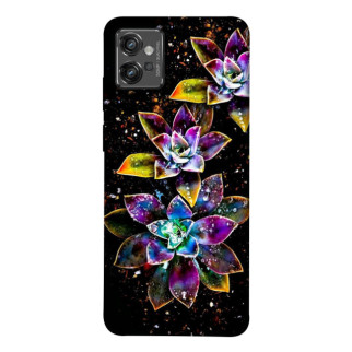 Чохол itsPrint Flowers on black для Motorola Moto G32 - Інтернет-магазин спільних покупок ToGether