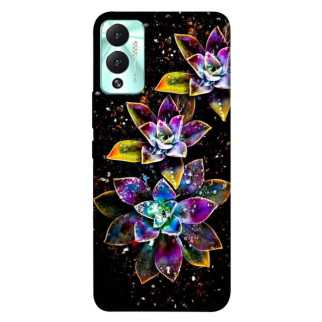 Чохол itsPrint Flowers on black для Infinix Hot 12 Play - Інтернет-магазин спільних покупок ToGether