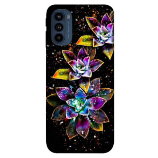 Чохол itsPrint Flowers on black для Motorola Moto G41 - Інтернет-магазин спільних покупок ToGether