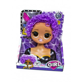 Іграшкова лялька для зачісок та макіяжу LOL LK1071, 4 види  (Фіолетове волосся) - Інтернет-магазин спільних покупок ToGether