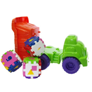 Дитячий ігровий пісочний набір 013585 з розвиваючим кубиком  (Салатовий з помаранчевим) - Інтернет-магазин спільних покупок ToGether