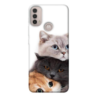 Чохол itsPrint Три коти для Motorola Moto E40 - Інтернет-магазин спільних покупок ToGether