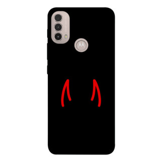 Чохол itsPrint Red horns для Motorola Moto E40 - Інтернет-магазин спільних покупок ToGether