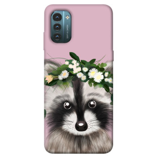 Чохол itsPrint Raccoon in flowers для Nokia G21 - Інтернет-магазин спільних покупок ToGether