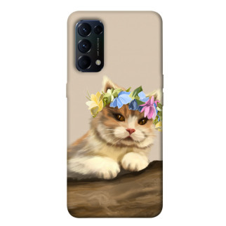 Чохол itsPrint Cat in flowers для Oppo Reno 5 4G - Інтернет-магазин спільних покупок ToGether