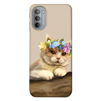 Чохол itsPrint Cat in flowers для Motorola Moto G31 - Інтернет-магазин спільних покупок ToGether
