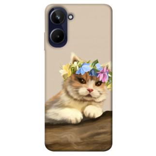 Чохол itsPrint Cat in flowers для Realme 10 4G - Інтернет-магазин спільних покупок ToGether