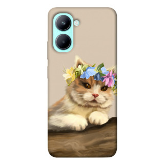 Чохол itsPrint Cat in flowers для Realme C33 - Інтернет-магазин спільних покупок ToGether