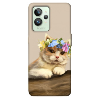 Чохол itsPrint Cat in flowers для Realme GT2 - Інтернет-магазин спільних покупок ToGether