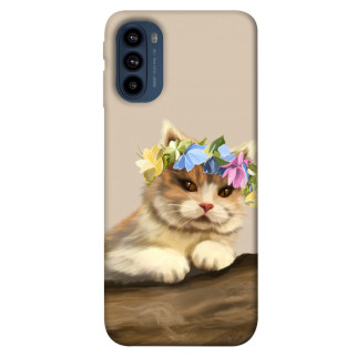 Чохол itsPrint Cat in flowers для Motorola Moto G41 - Інтернет-магазин спільних покупок ToGether