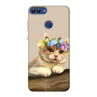 Чохол itsPrint Cat in flowers для Huawei P Smart (2020) - Інтернет-магазин спільних покупок ToGether