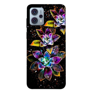 Чохол itsPrint Flowers on black для Motorola Moto G23 - Інтернет-магазин спільних покупок ToGether