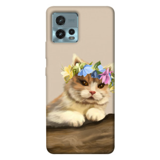 Чохол itsPrint Cat in flowers для Motorola Moto G72 - Інтернет-магазин спільних покупок ToGether