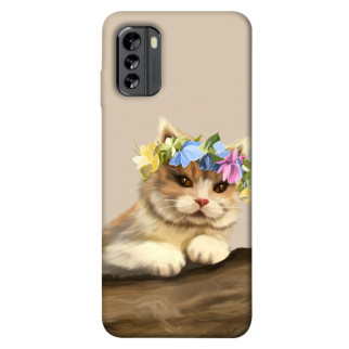 Чохол itsPrint Cat in flowers для Nokia G60 - Інтернет-магазин спільних покупок ToGether