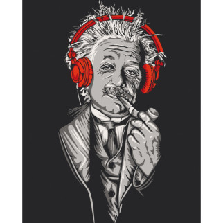 Картина за номерами "Єйнштейн у навушниках" Art Craft 10314-AC 40х50 см - Інтернет-магазин спільних покупок ToGether