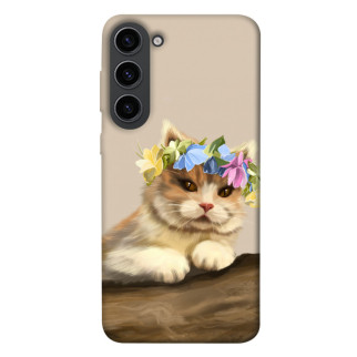 Чохол itsPrint Cat in flowers для Samsung Galaxy S23 - Інтернет-магазин спільних покупок ToGether
