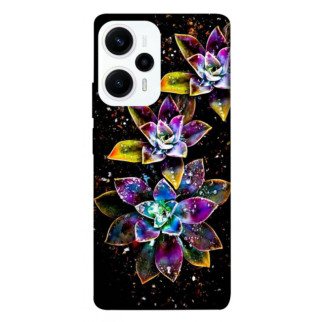 Чохол itsPrint Flowers on black для Xiaomi Poco F5 Pro - Інтернет-магазин спільних покупок ToGether