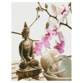 Алмазна мозаїка "Розслаблення з Буддою" Strateg HA0010 50х60 см - Інтернет-магазин спільних покупок ToGether