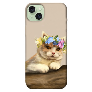 Чохол itsPrint Cat in flowers для Apple iPhone 15 Plus (6.7") - Інтернет-магазин спільних покупок ToGether