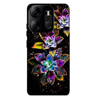 Чохол itsPrint Flowers on black для Tecno Spark Go 2023 - Інтернет-магазин спільних покупок ToGether