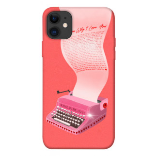 Чохол itsPrint Рожева друкарська машинка для Apple iPhone 11 (6.1") - Інтернет-магазин спільних покупок ToGether
