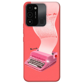 Чохол itsPrint Рожева друкарська машинка для TECNO Spark 8C - Інтернет-магазин спільних покупок ToGether