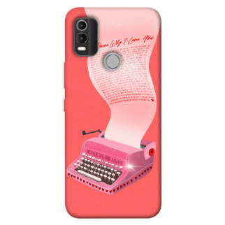 Чохол itsPrint Рожева друкарська машинка для Nokia C21 Plus - Інтернет-магазин спільних покупок ToGether