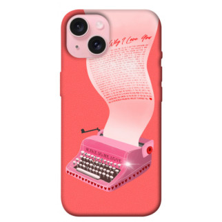 Чохол itsPrint Рожева друкарська машинка для Apple iPhone 15 (6.1") - Інтернет-магазин спільних покупок ToGether