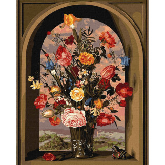 Картина за номерами "Композиція з квітів" ©Ambrosius Bosschaert de Oude Ідейка KHO2075 40х50 см - Інтернет-магазин спільних покупок ToGether