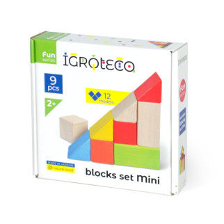 Дитячі дерев'яні кубики Igroteco 900163 кольорові - Інтернет-магазин спільних покупок ToGether