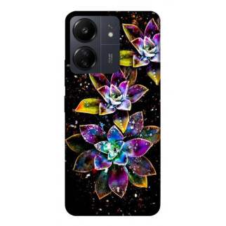 Чохол itsPrint Flowers on black для Xiaomi Redmi 13C - Інтернет-магазин спільних покупок ToGether