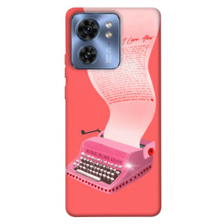 Чохол itsPrint Рожева друкарська машинка для Motorola Edge 40 - Інтернет-магазин спільних покупок ToGether