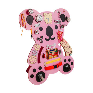 Розвиваюча іграшка Бізіборд "Коала" Temple Group TG200144 75х62 см Рожевий - Інтернет-магазин спільних покупок ToGether