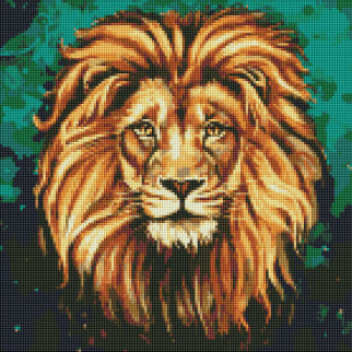 Алмазна мозаїка "Розкішний лев" Ідейка AMO7505 40х40 см - Інтернет-магазин спільних покупок ToGether