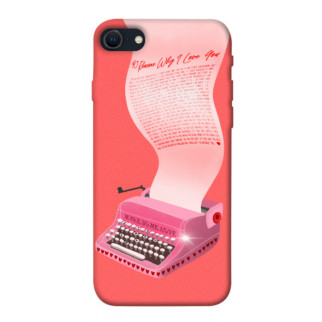 Чохол itsPrint Рожева друкарська машинка для Apple iPhone SE (2020) - Інтернет-магазин спільних покупок ToGether