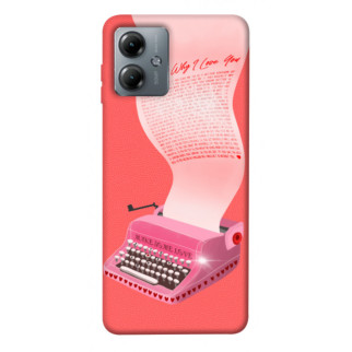 Чохол itsPrint Рожева друкарська машинка для Motorola Moto G14 - Інтернет-магазин спільних покупок ToGether