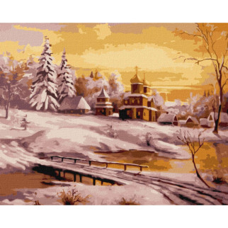 Картина за номерами "Зимовий світанок" ©Олександр Закусилов Ідейка KHO6313 40х50 см - Інтернет-магазин спільних покупок ToGether
