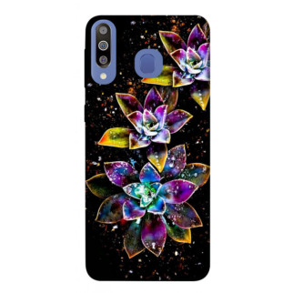 Чохол itsPrint Flowers on black для Samsung Galaxy M30 - Інтернет-магазин спільних покупок ToGether
