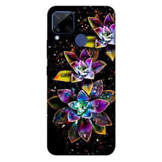 Чохол itsPrint Flowers on black для Realme C15 - Інтернет-магазин спільних покупок ToGether