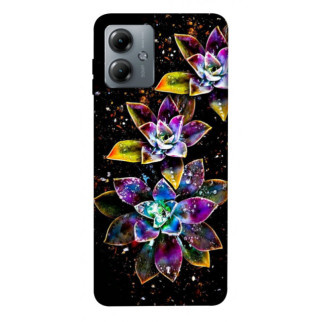 Чохол itsPrint Flowers on black для Motorola Moto G14 - Інтернет-магазин спільних покупок ToGether