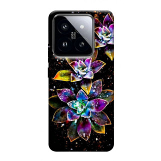 Чохол itsPrint Flowers on black для Xiaomi 14 Pro - Інтернет-магазин спільних покупок ToGether